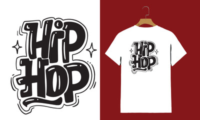 Bold “HIP HOP” Graffiti Style Streetwear T-Shirt

