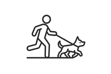 Man running with dog on leash in park during sunny day