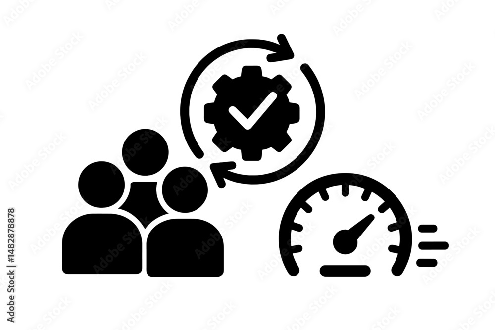 Poster team collaboration enhances productivity through effective workflows and time management strategies 
