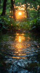 Serene Sunset Reflection in Nature
