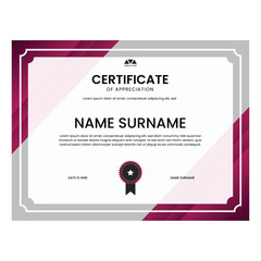 Certificate Of Appreciation Elegant Vector Design Colorfull Gradient
