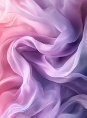 Obraz premium Soft Pastel Fabric Texture in Gentle Waves of Pink and Purple Shades