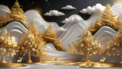 ornamental colourful, modern decorative wall decoration art background 
