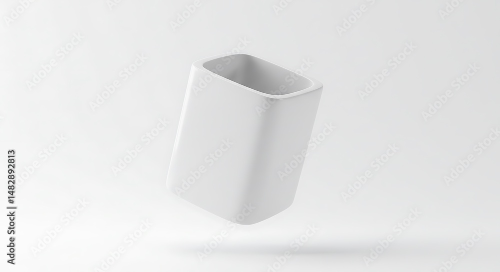 Poster white empty container on white background product shot