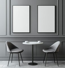 Minimalist Coffee Table Setting in Modern Grey Room