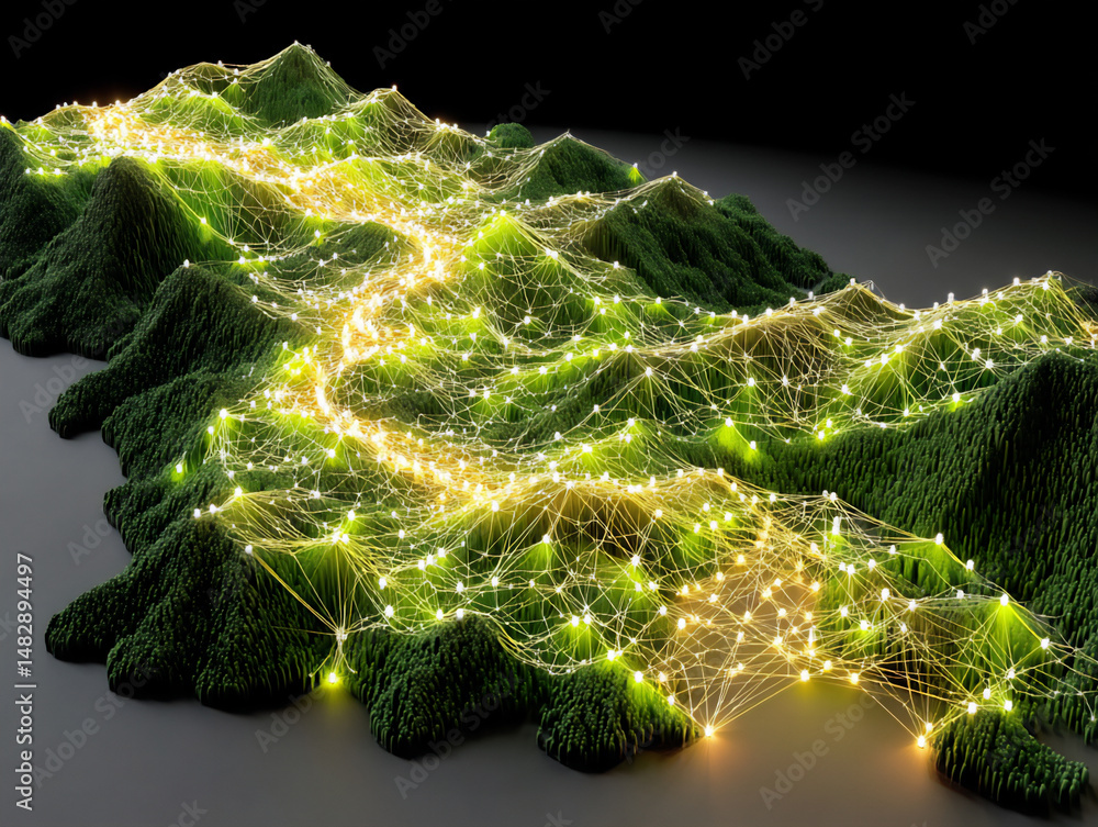 Poster mysterious 3d rendering of a vast, glowing alien city hidden deep beneath the antarctic ice, intrica