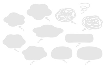 Thinking Cloud Speech Bubble – Flat Vector Style