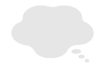 Thinking Cloud Speech Bubble – Flat Vector Style