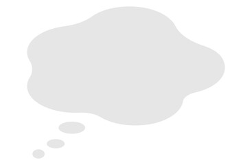 Thinking Cloud Speech Bubble – Flat Vector Style