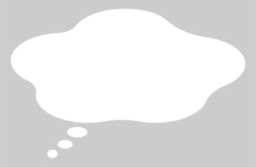 Thinking Cloud Speech Bubble – Flat Vector Style