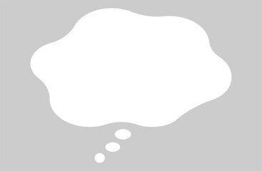 Thinking Cloud Speech Bubble – Flat Vector Style