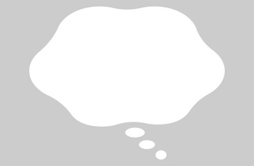 Thinking Cloud Speech Bubble – Flat Vector Style