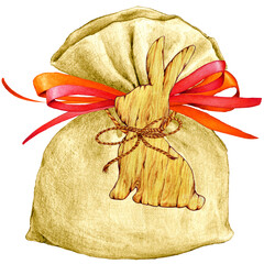 watercolor hand drawing of spring favors