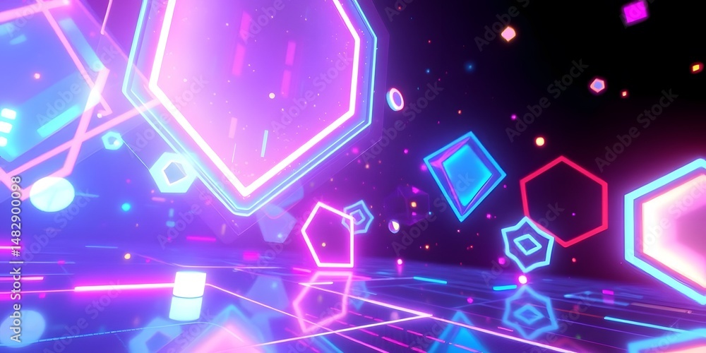 Aufkleber abstract futuristic motion, a stunning high quality rendering featuring holographic light, vibrant n