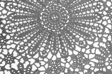 grey lace napkin with flower