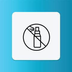 Icon of a chemical beaker with a crossed-out scent trail, symbolizing fragrance-free products.