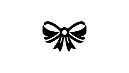 Bow butterfly icon logo vector 