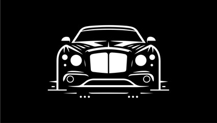 Obraz premium luxury car icon in black color with vector 
