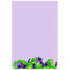 purple letter with violet floral decoration
