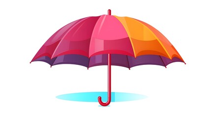 Elegant Umbrella Illustration on White Background for Graphic Design Projects