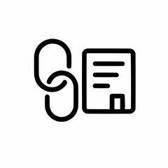 Minimal link chain with a text icon — SEO content linking.
