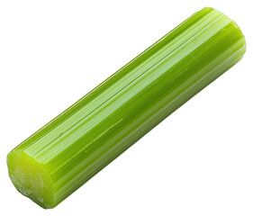 Single Stalk of Celery on White Background