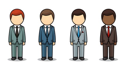 Elegantly Dressed Man in Colorful Line Art Style Illustration for Fashion Blogs and Designs