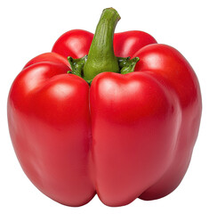 Vibrant Red Bell Pepper On White Background
