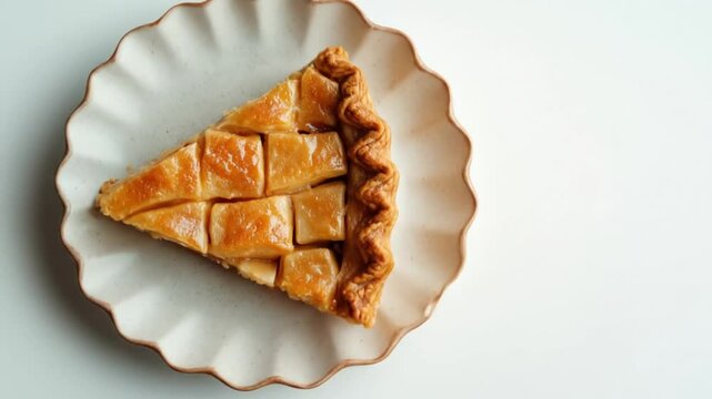 Shiny apple pie slice delight