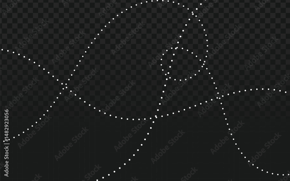 Poster abstract vector background or overlay with curved dotted lines. dynamic graphic element perfect for 