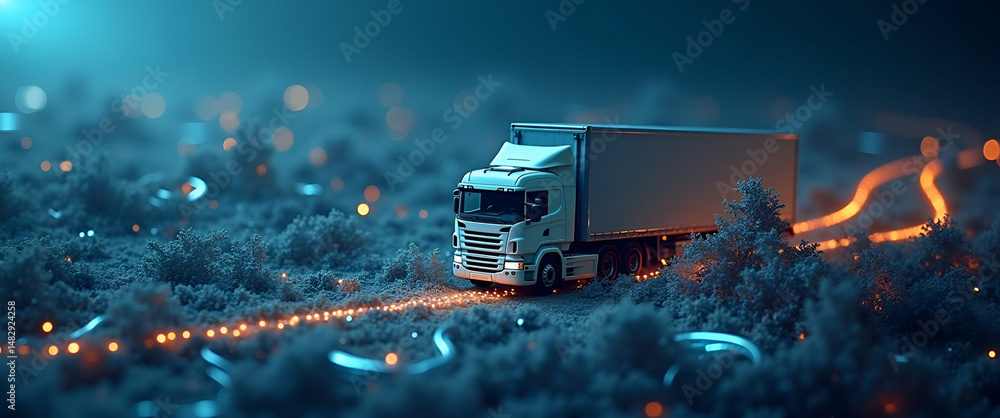 Poster high definition image of supply chain disruptions: visualizing global distribution challenges and st