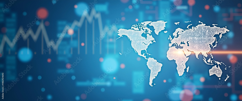 Poster high resolution visual illustrating the transformative impact of global trade agreements on regulato