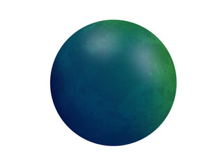 3D green circle shape, illustration without background. Object for use in various graphic design works.