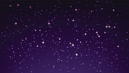 starry night sky background. landscape cartoon scene