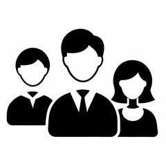 people silhouette icon on white background