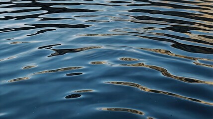 Close-up of Detailed Water Surface with Ripples and Reflections - 9
