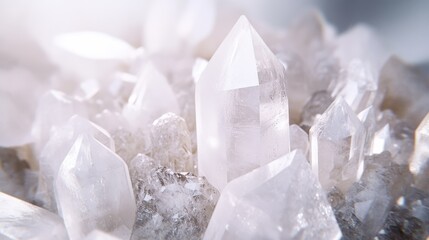 Exploring the intricate beauty of quartz mineral formations with geometric structures and brilliant clarity
