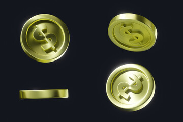 Gold Dollar Coins in Various Perspectives