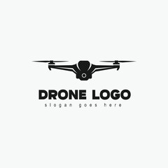Vector drone icon black design. Drone logo.