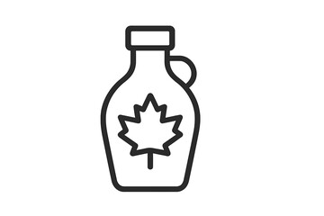 Maple syrup container with a leaf design showcasing Canadian culinary heritage and tradition