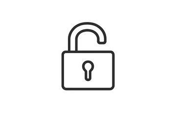 Unlock symbol represents security and access in digital systems, signifying open availability for users and information