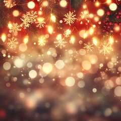 Festive bokeh lights and snowflakes (4)