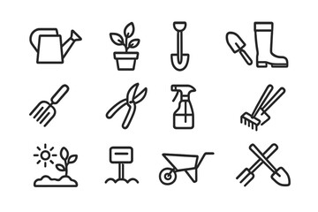 Obraz premium Gardening tools and equipment for planting in a backyard setting during springtime