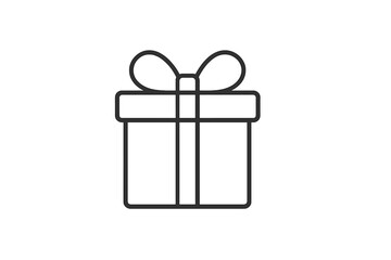 Gift box with bow illustration for occasions such as birthdays, holidays, and celebrations