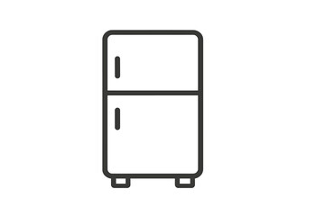 Simple refrigerator design featuring a double-door layout suitable for kitchens and food storage needs in modern homes