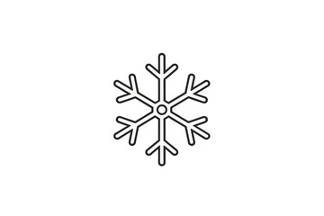 Unique snowflake design illustrating intricate patterns and symmetry in a minimalist style
