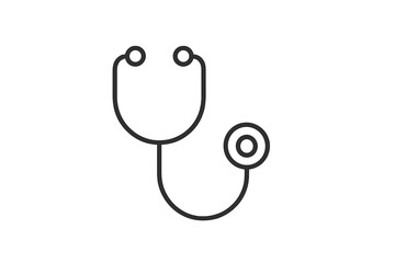 Stethoscope on a plain background symbolizing healthcare professionalism and medical practice