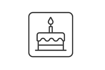 Birthday celebration cake with a candle and decorative icing on top displayed against a simple background