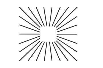 Obraz premium Geometric pattern of lines radiating from a central square in a minimalist design showcasing symmetry and simplicity