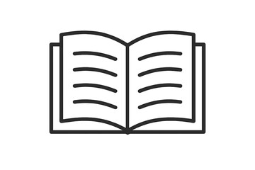 Open book resting on a surface, showcasing blank pages ready for writing or drawing in a serene and minimalistic setting